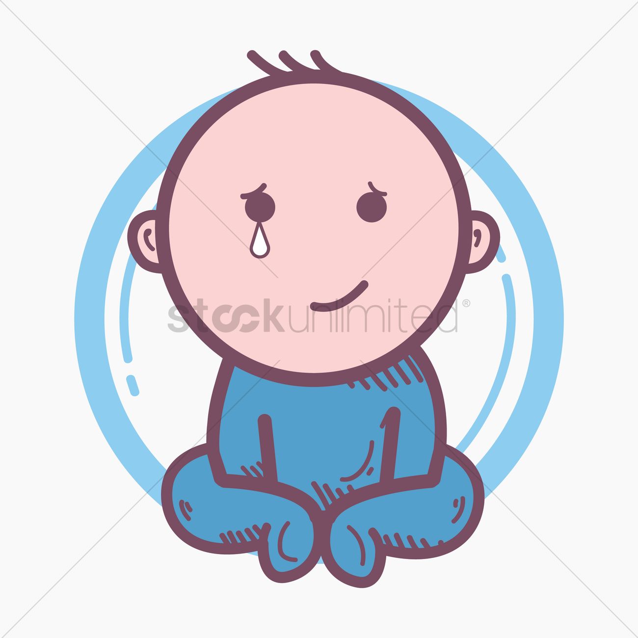 1300x1300 Free Crying Baby Vector Image