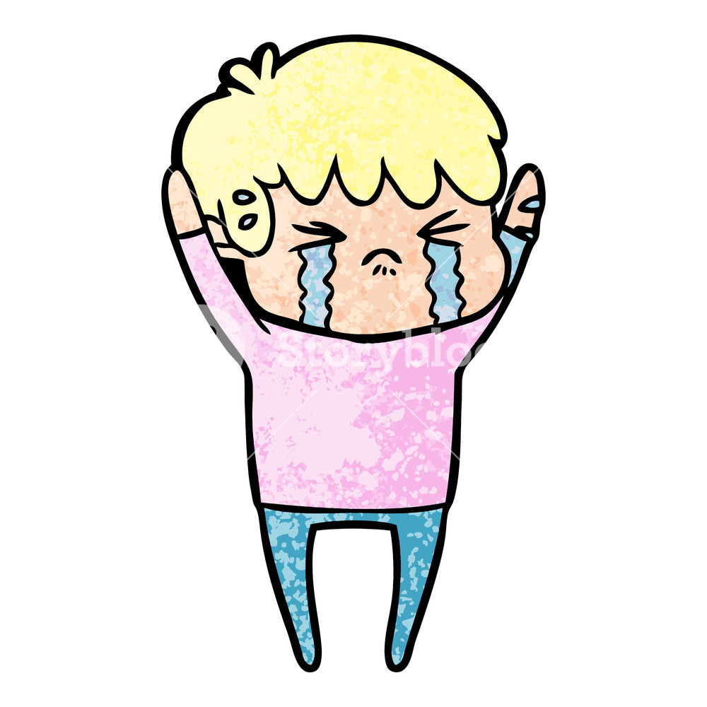 1000x1000 Cartoon Boy Crying Royalty Free Stock Image