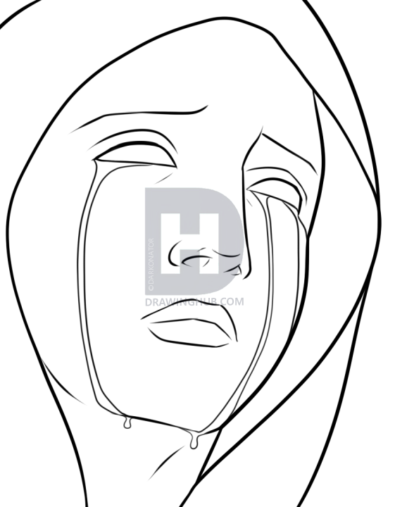 561x720 Crying Statue Drawing Lesson, Step