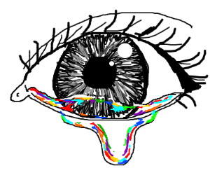 300x250 Eye With Paint Around It