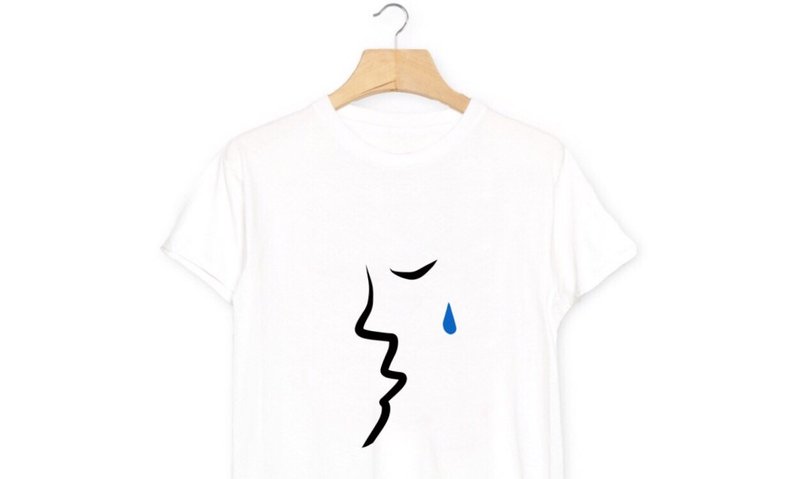794x479 Face Abstract T Shirt Cry Baby Crying Line Drawing Doodle Etsy