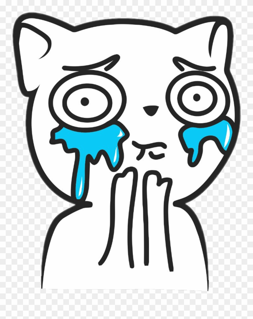 880x1109 Meme Cute Crying Face Clipart