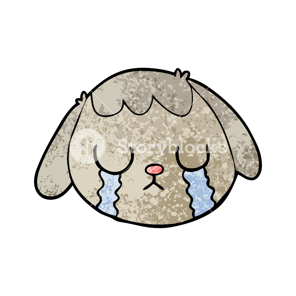 1000x1000 Cartoon Dog Face Crying Royalty Free Stock Image