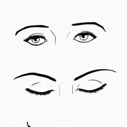 250x250 Closed Eyes Drawing Game Crying Half Challenge Line Reference