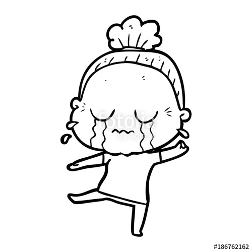 500x500 Cartoon Crying Old Lady Stock Image And Royalty Free Vector