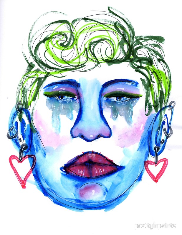 618x800 Crying Colorful Lady