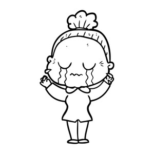 300x300 Lady Crying Royalty Free Vectors