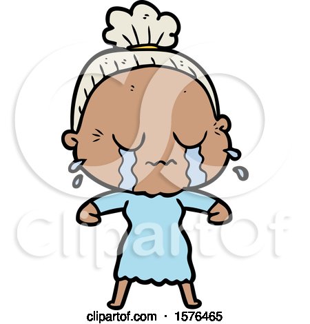 450x470 Cartoon Crying Old Lady