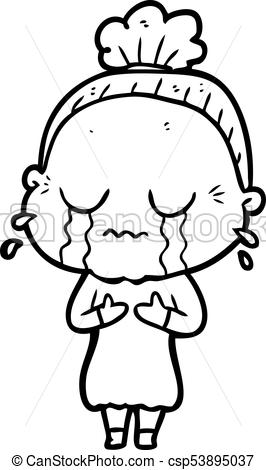 266x470 Cartoon Crying Old Lady