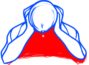 302x223 How To Draw A Crying Man, Step