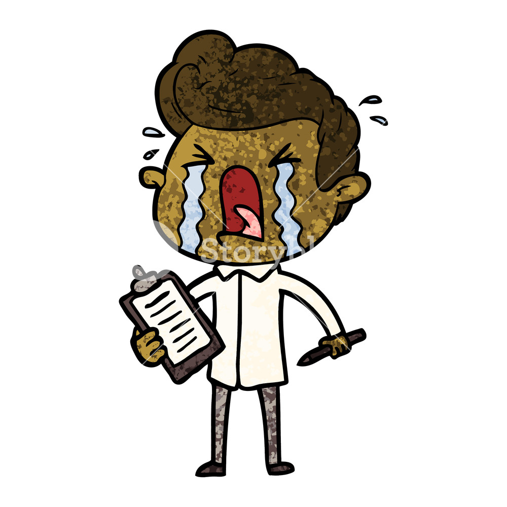 1000x1000 Cartoon Crying Man Royalty Free Stock Image