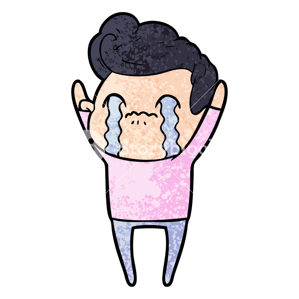 1000x1000 Cartoon Man Crying Royalty Free Stock Image