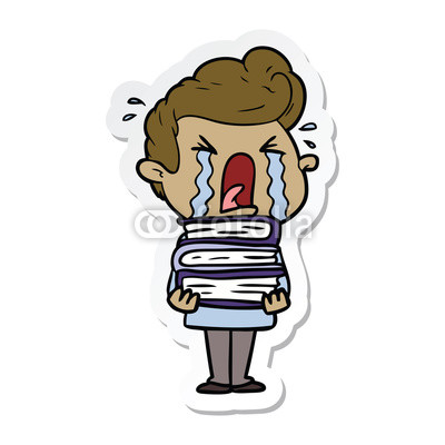 400x400 Sticker Of A Cartoon Crying Man Buy Photos Ap Images Detailview