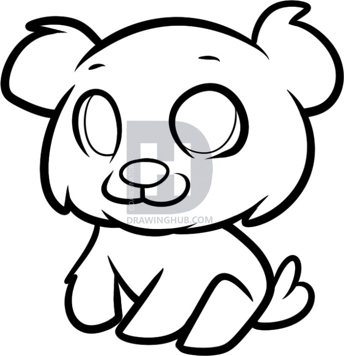 696x720 How To Draw A Cub For Kids, Step