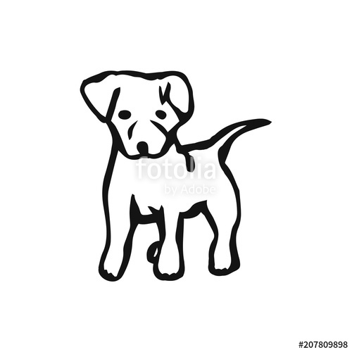500x500 Cub Dog Funny Drawing Stock Image And Royalty Free Vector