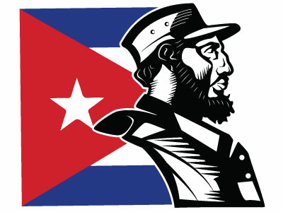 400x300 fidel castro cuban flag vector