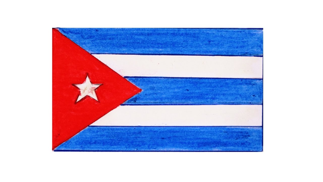 1280x720 how to draw cuban flag