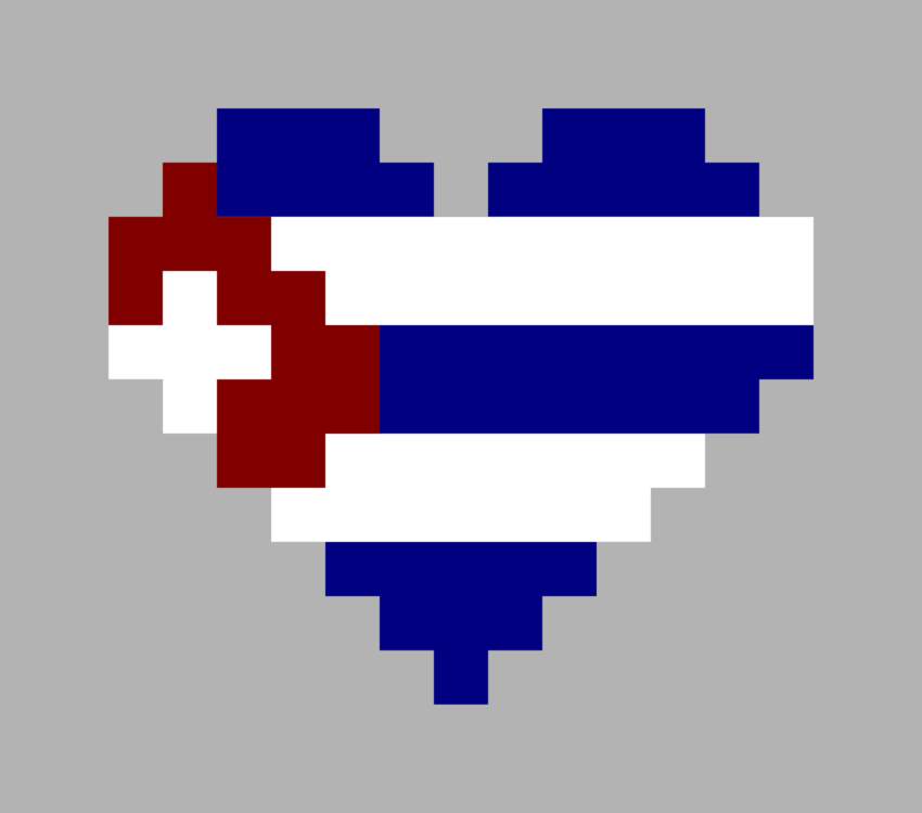 850x750 pixel art flag of cuba drawing cc0