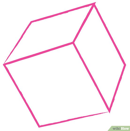 554x560 How To Draw Interlocking Cubes Steps