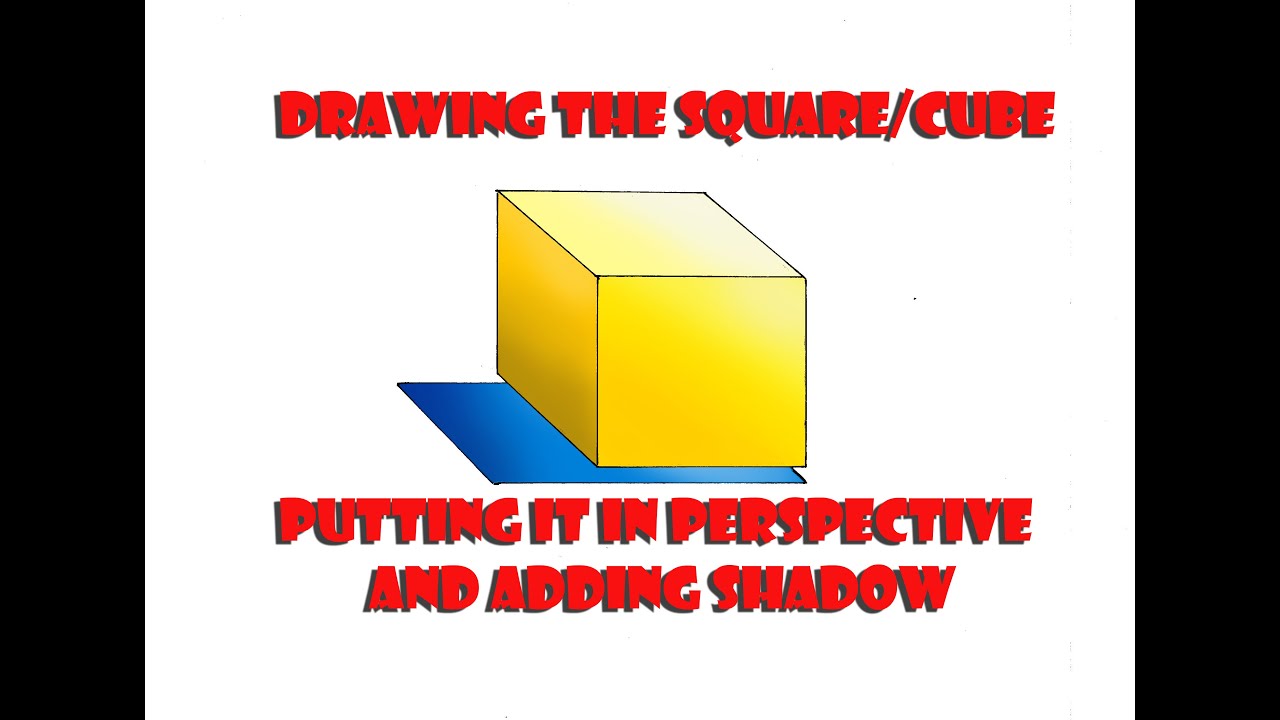 1280x720 Drawing The Squarecube In Perspective With Shadow
