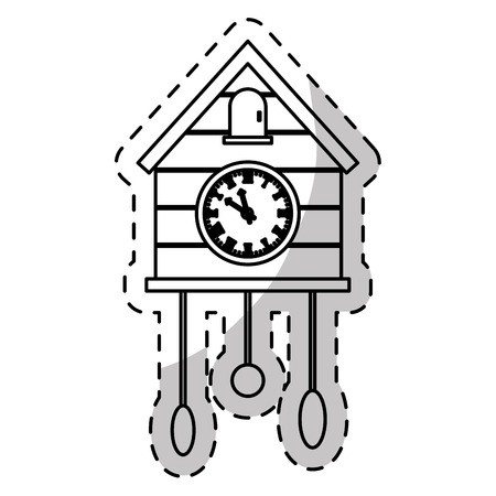 450x450 Cuckoo Clock Icon Image, Vector Illustration Design Royalty Free