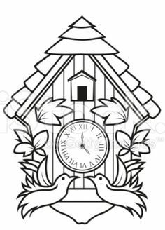 236x328 Cuckoo Clock Template Diy Font, Border Design Clock Template