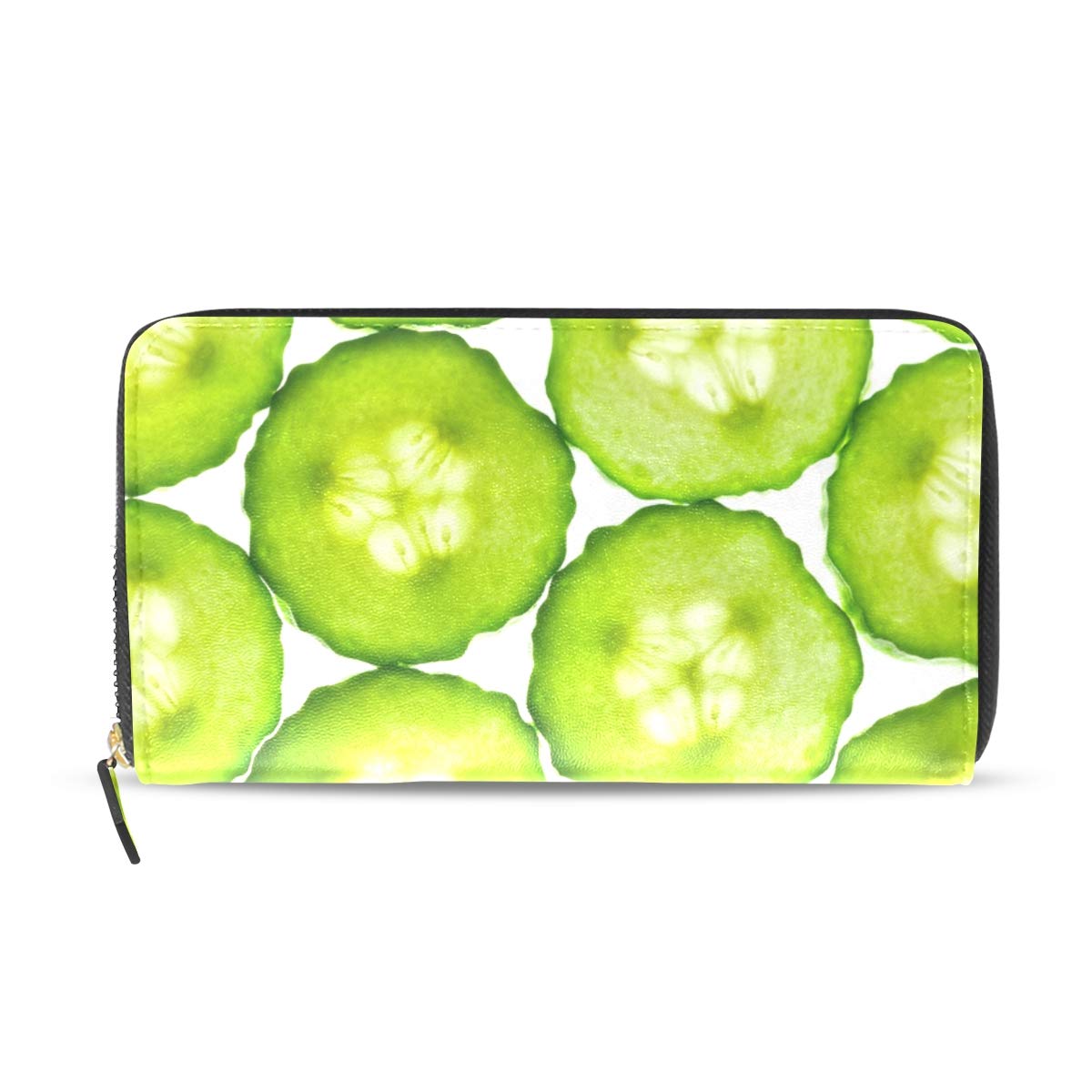 1200x1200 cucumbers slice in skincare genuine leather wallet case credit
