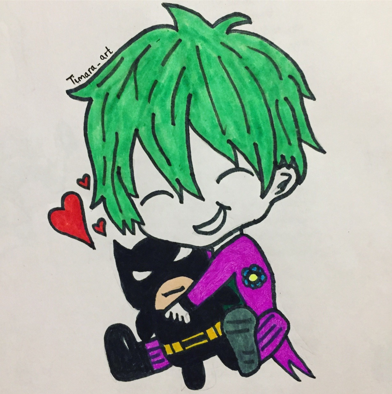 1273x1280 I Try Chibi Joker Cuddling A Batman Plushie