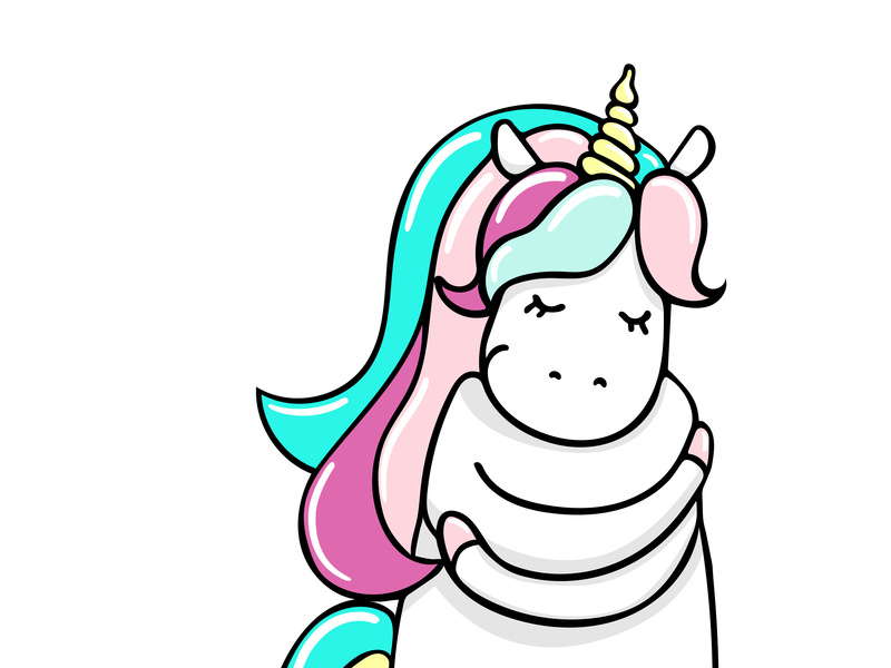 800x600 Little Unicorn Is Cuddling Yourself