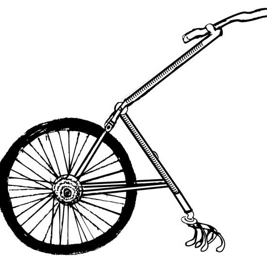 550x550 How To Make Human Powered Tools Bike Frame Cultivator