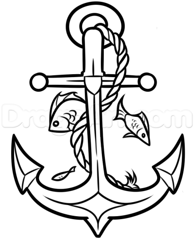 400x493 Download Free Png Anchor Tattoo Drawing Lesson Step
