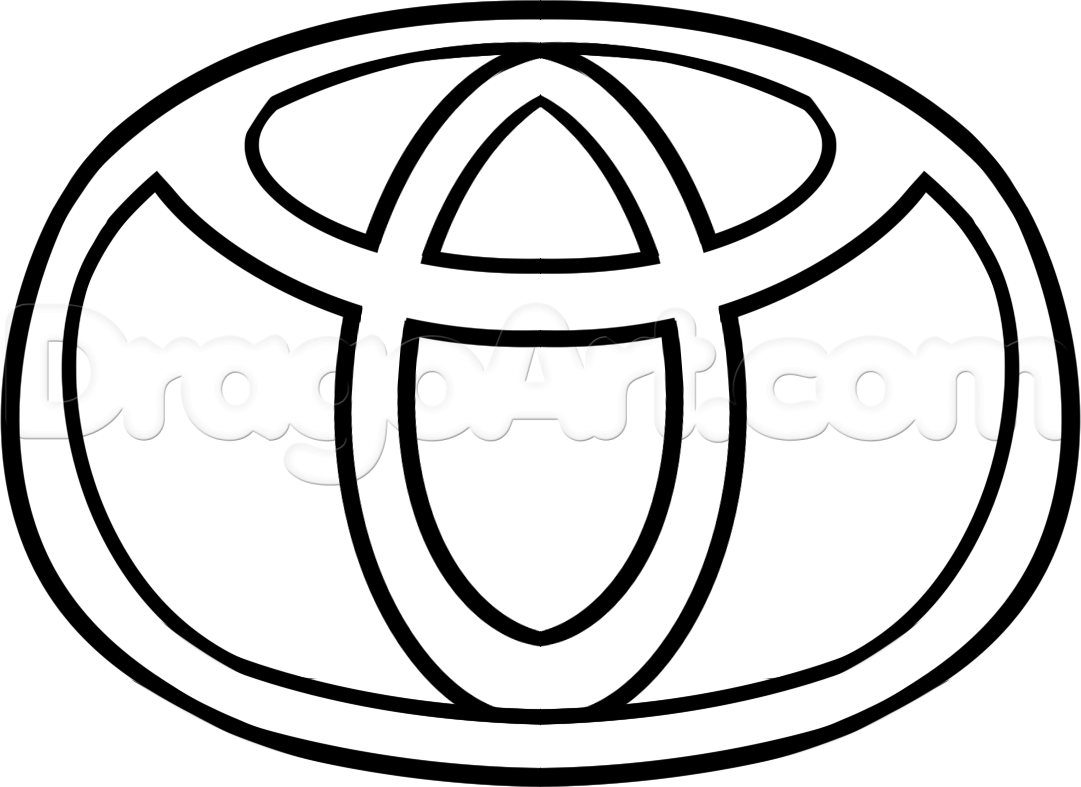 1081x787 How To Draw The Toyota Logo, Step