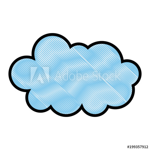 500x500 cloud weather climate cumulus icon vector illustration drawing