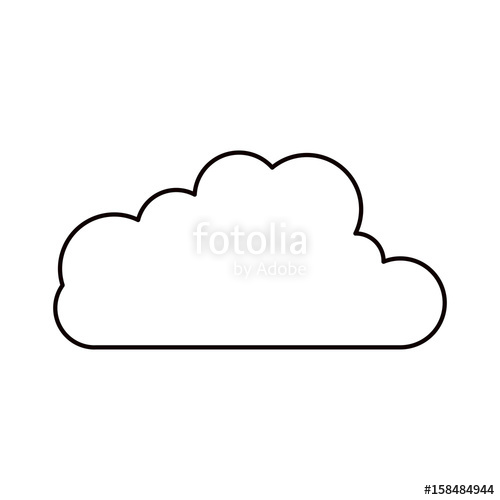 500x500 sketch silhouette cloud shape in cumulus icon vector illustration