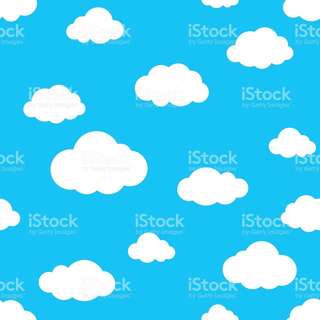 1024x1024 Blue Cloud Seamless Pattern Drawing Art Etc Art