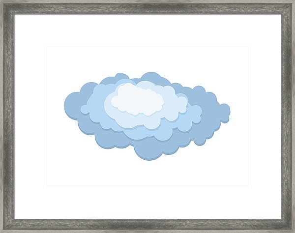 600x474 Cloud Layer Blue Cloud On A White Background Framed Print