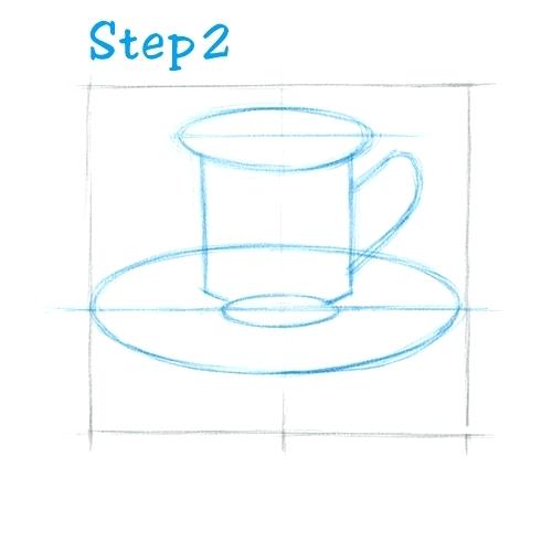 500x500 Tea Cup Plate Clipart How To Draw A Beginning Teacup Body Basics