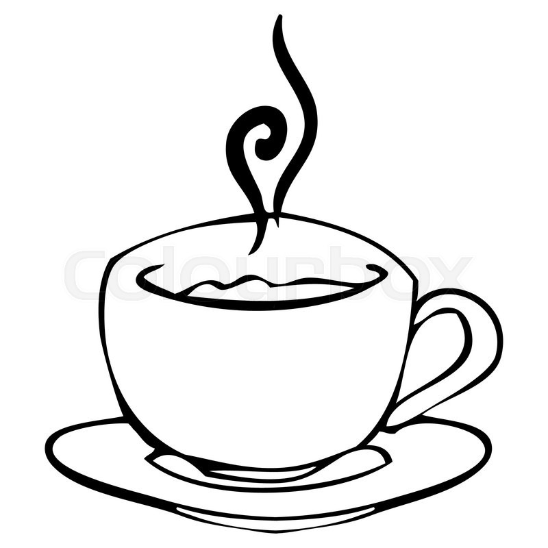 800x800 Vector Graphics Sketch Cup With Hot Stock Vector Colourbox