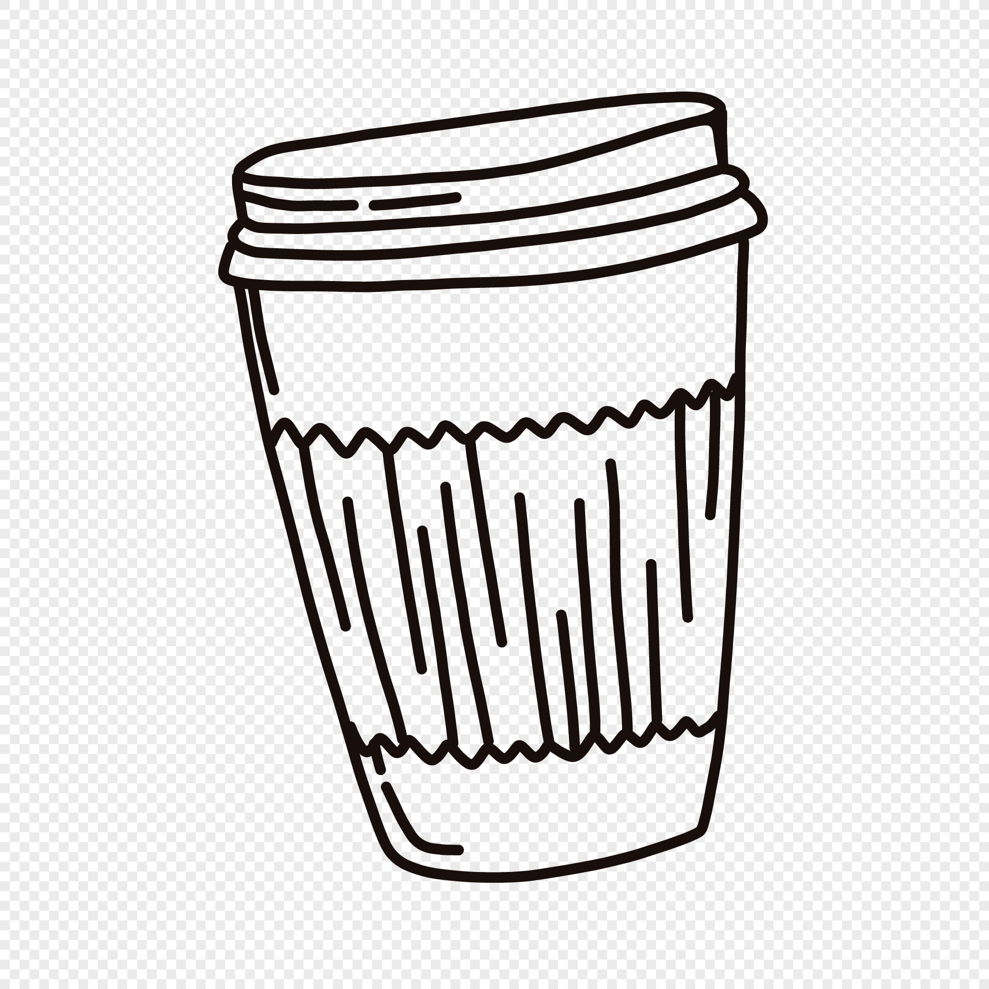 2020x2020 Cup Clipart Line Drawing
