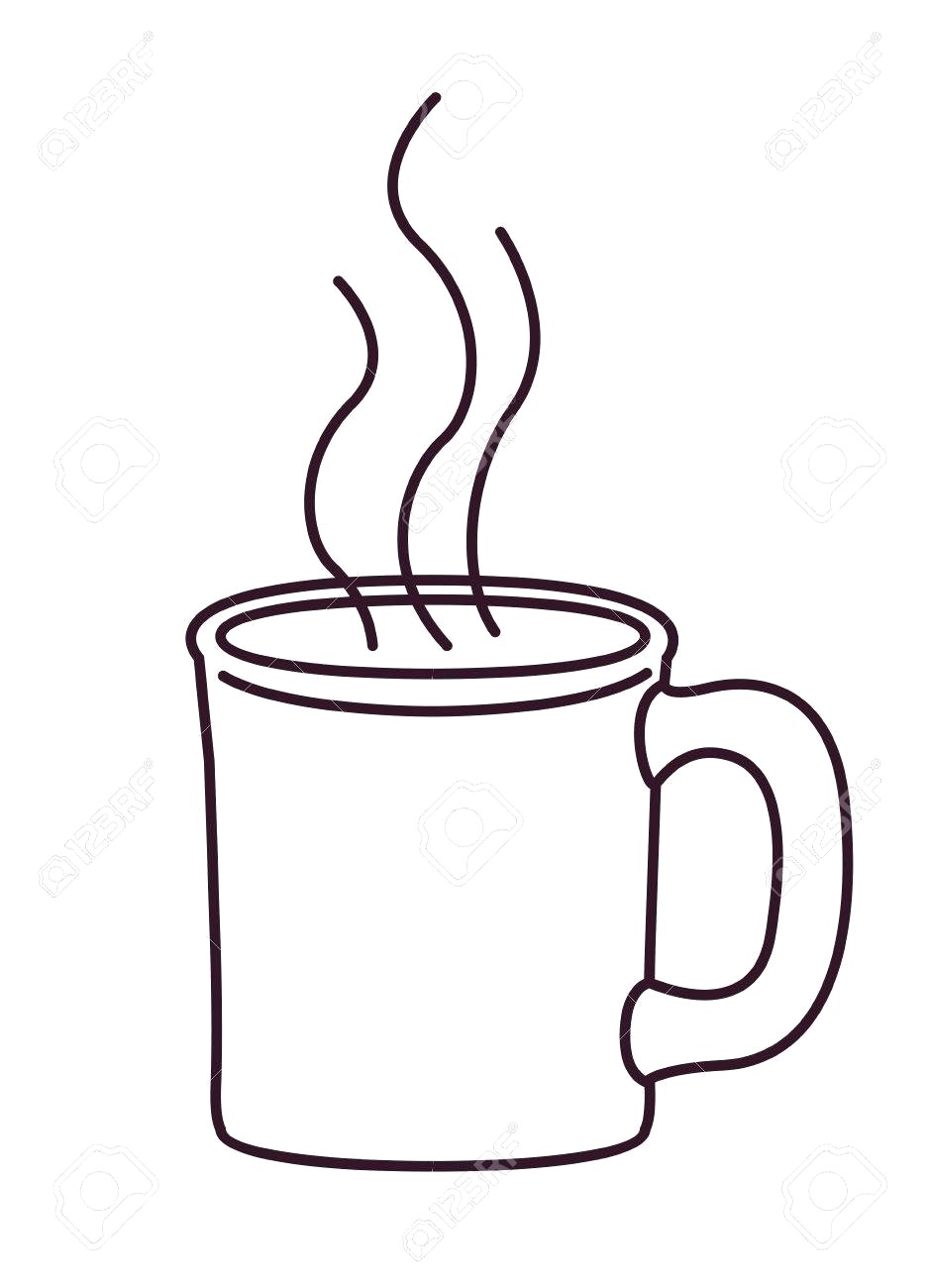 938x1300 Line Drawing Coffee Cup Mug