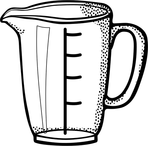 500x494 Vector Image Of Measuring Cup Line Art