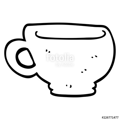500x500 Line Drawing Cartoon Cup Stock Image And Royalty Free Vector