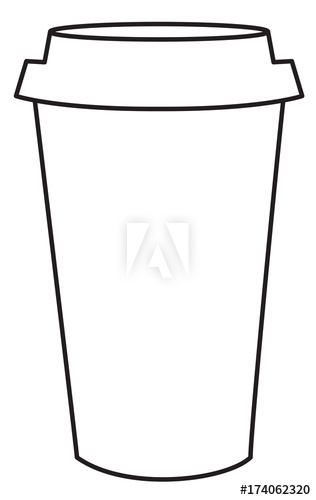 316x500 Black And White Line Drawing Of A Coffee Cup