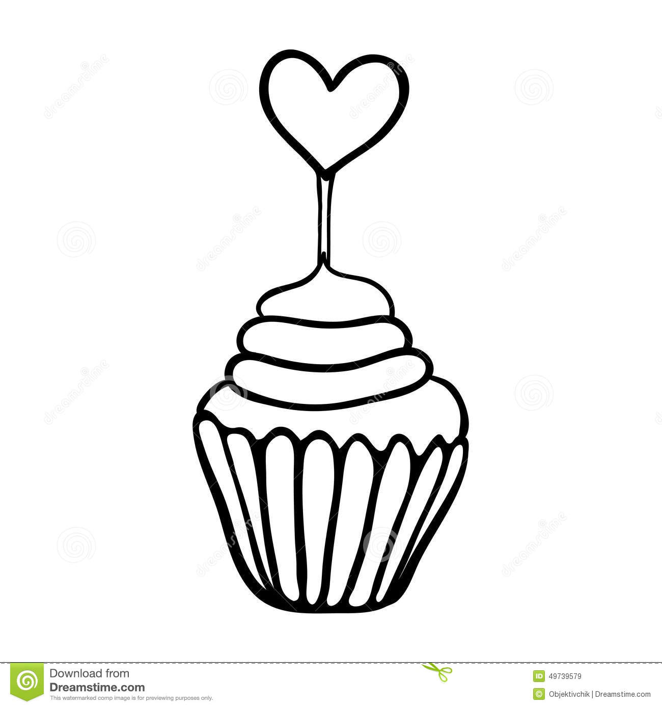 1300x1390 Heart Cupcake Clipart Black And White