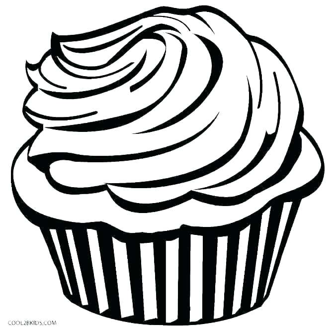 670x661 Cupcake Template To Color Printable Coloring Pages Queen