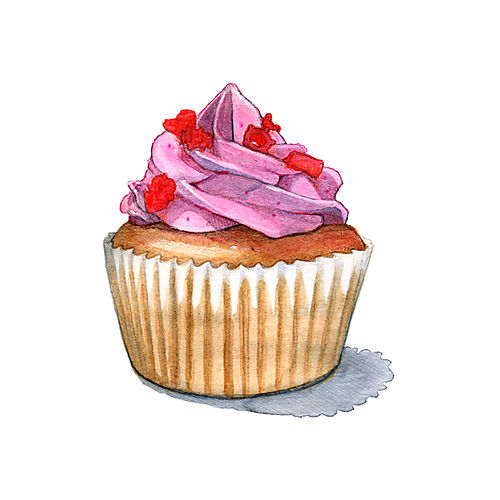 500x500 Cupcake Drawing And Painting