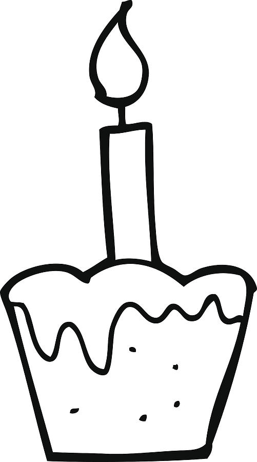 501x900 Line Drawing Cartoon Cupcake Drawing