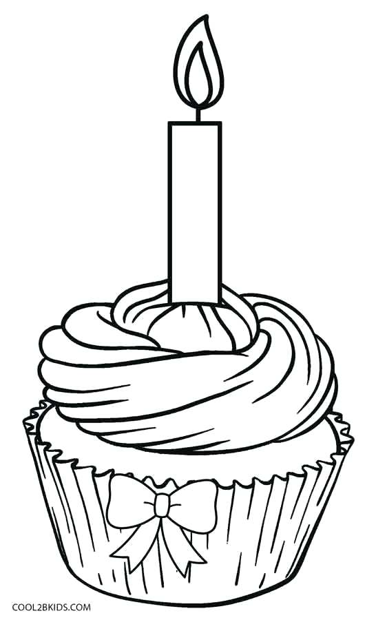 546x900 Birthday Cupcake Coloring