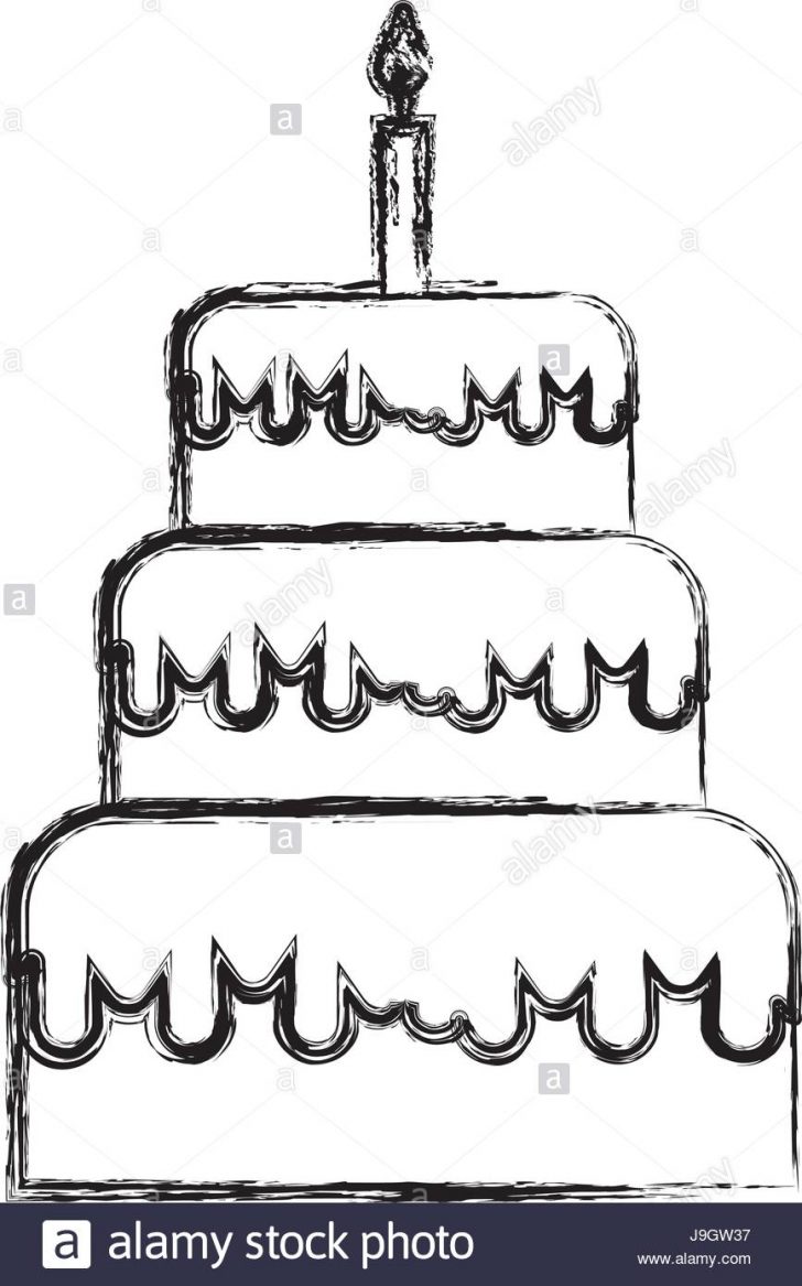 728x1167 Cake Drawing Colour Picture Art Designs A Step