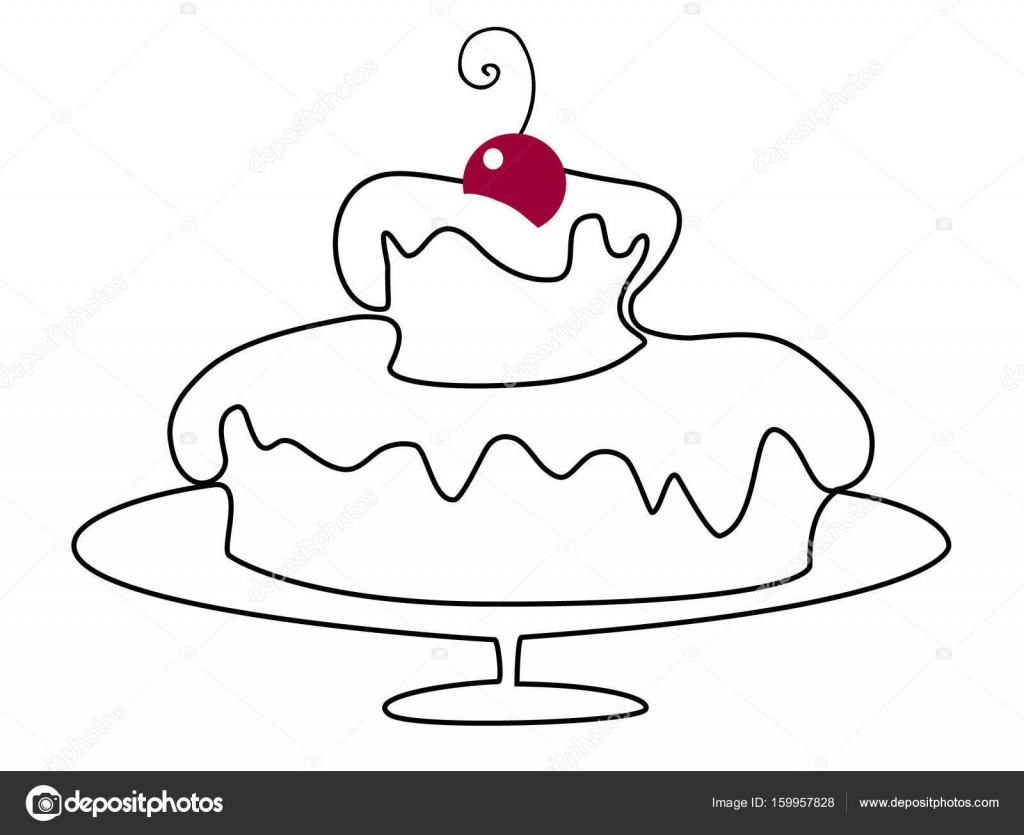 1024x835 Cake Easy Drawing Slice A Step